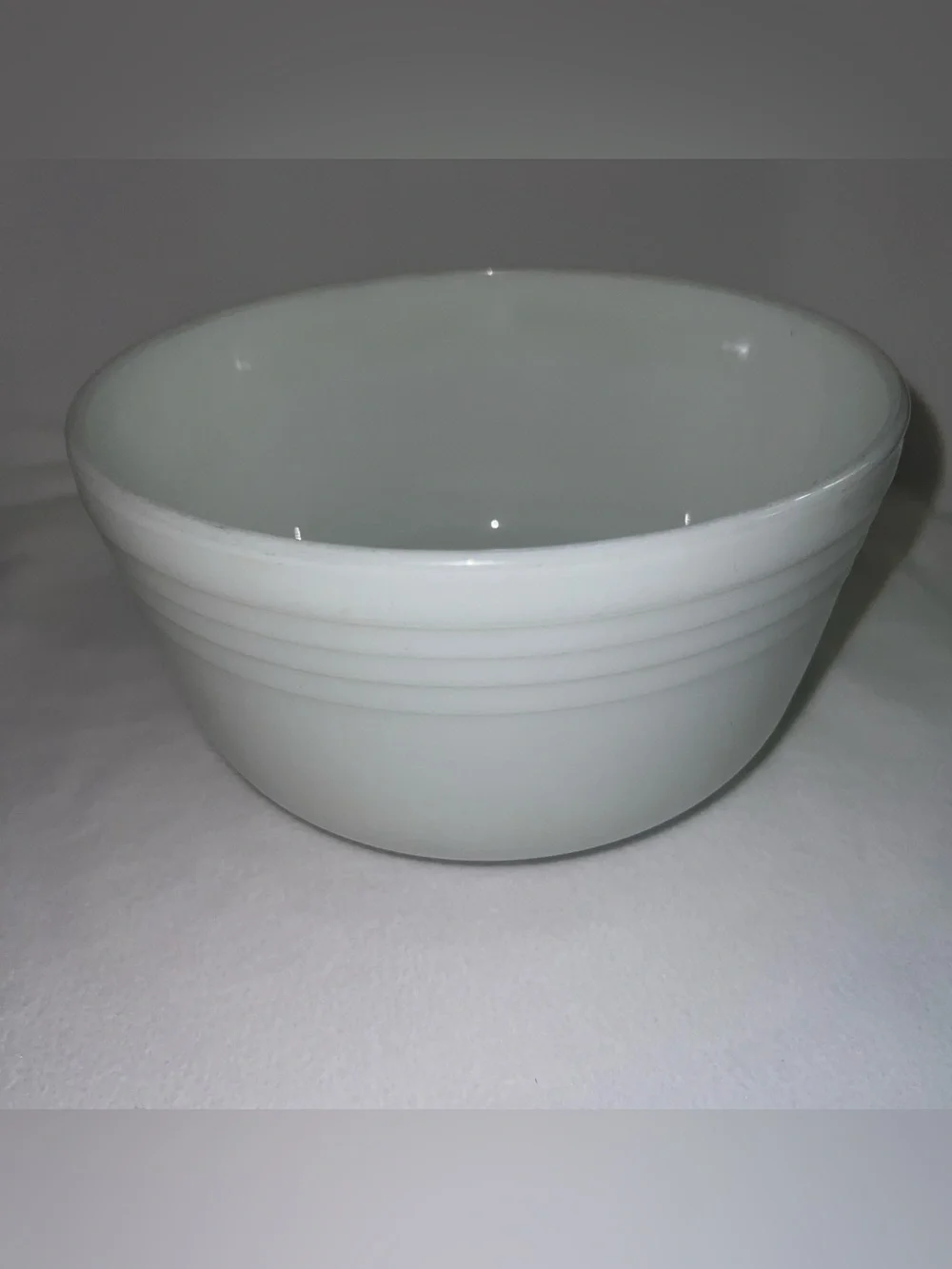 Vintage PYREX Milk Glass Ribbed Mixing Bowl #23 8.5